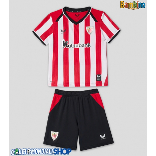 Maglie da calcio Athletic Bilbao Prima Maglia Bambino 2026-27 Manica Corta + Pantaloni corti)